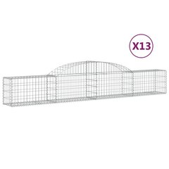 vidaXL kaarekujulised gabioonkorvid 13 tk, 300x30x40/60 cm, raud hind ja info | Aiad ja tarvikud | kaup24.ee