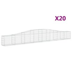 vidaXL kaarekujulised gabioonkorvid 20 tk, 400x30x40/60 cm, raud hind ja info | Aiad ja tarvikud | kaup24.ee