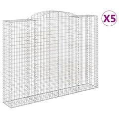 vidaXL kaarekujulised gabioonkorvid 5 tk, 300x50x220/240 cm, raud hind ja info | Aiad ja tarvikud | kaup24.ee