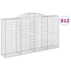 vidaXL kaarekujulised gabioonkorvid 12 tk, 300x50x160/180 cm, raud hind ja info | Aiad ja tarvikud | kaup24.ee