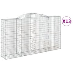 vidaXL kaarekujulised gabioonkorvid 13 tk, 300x50x160/180 cm, raud hind ja info | Aiad ja tarvikud | kaup24.ee