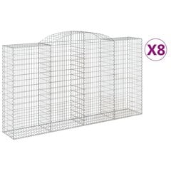 vidaXL kaarekujulised gabioonkorvid 8 tk, 300x50x160/180 cm, raud hind ja info | Aiad ja tarvikud | kaup24.ee