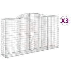 vidaXL kaarekujulised gabioonkorvid 3 tk, 300x50x160/180 cm, raud hind ja info | Aiad ja tarvikud | kaup24.ee