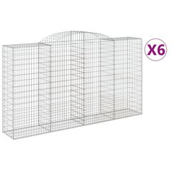 vidaXL kaarekujulised gabioonkorvid 6 tk, 300x50x160/180 cm, raud hind ja info | Aiad ja tarvikud | kaup24.ee