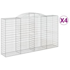 vidaXL kaarekujulised gabioonkorvid 4 tk, 300x50x160/180 cm, raud hind ja info | Aiad ja tarvikud | kaup24.ee