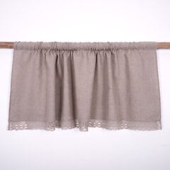 Натуральная льняная штора с кружевом Valance natur, 140x90 см. цена и информация | Занавески | kaup24.ee