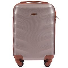 Небольшой чемодан Wings BS402 размер S для ручной клади цвета шампанского цена и информация | Чемоданы, дорожные сумки  | kaup24.ee