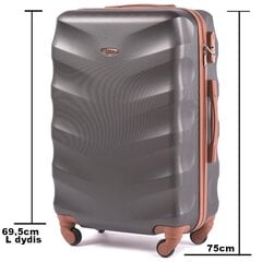 Большой чемодан Wings BS402, размер L, темно-серый цена и информация | Чемоданы, дорожные сумки | kaup24.ee