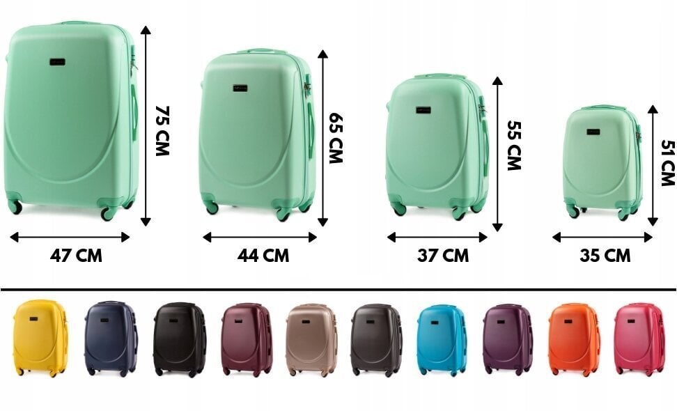 Väike kohver Wings 310 suurus S hall hind ja info | Kohvrid, reisikotid | kaup24.ee