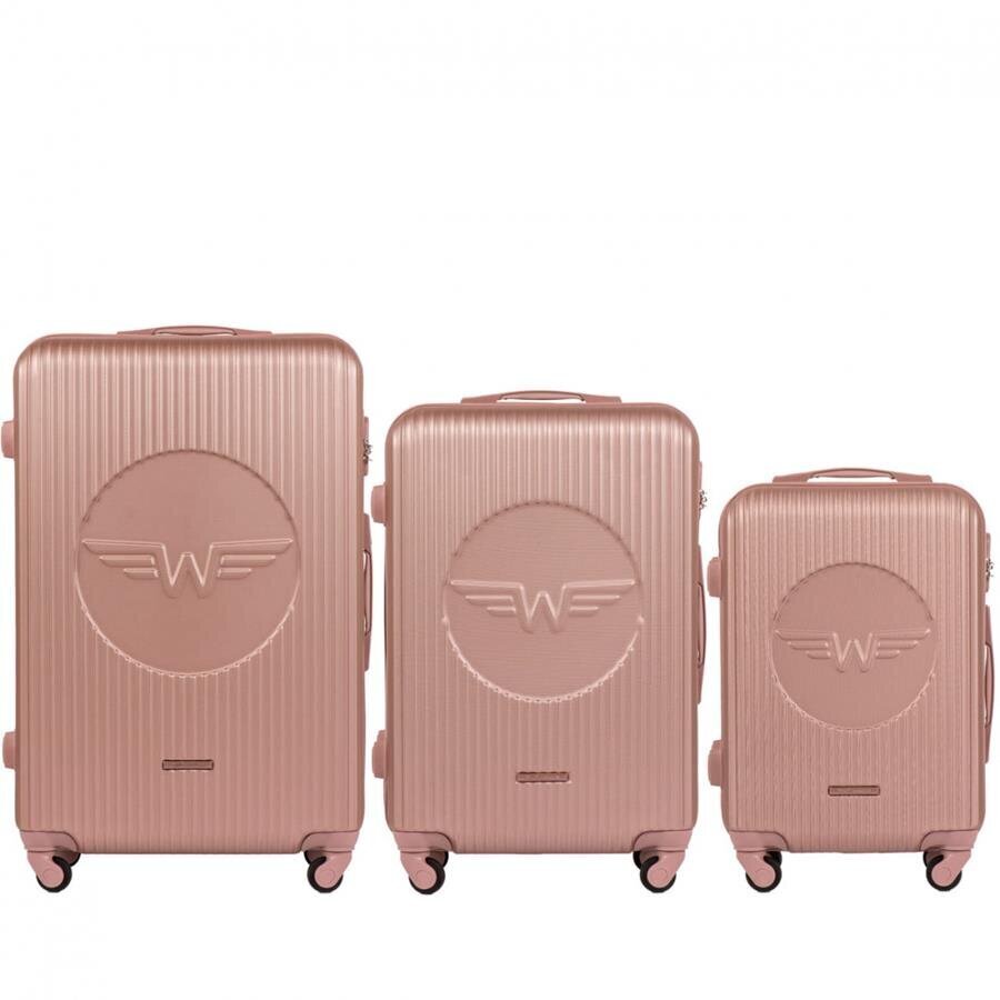 Keskmine kohver Wings SWL suurus M heleroosa (rose gold) hind ja info | Kohvrid, reisikotid | kaup24.ee