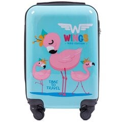 Väike kohver Wings KD01 suurus XS Flamingo цена и информация | Чемоданы, дорожные сумки | kaup24.ee