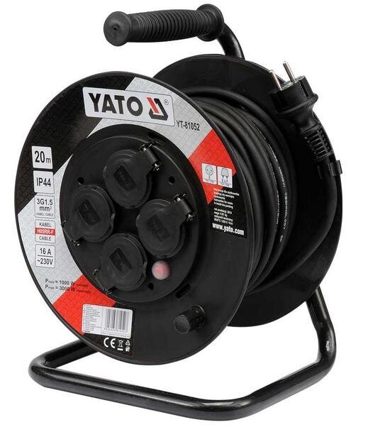 YATO pikendusjuhe 40m 3 x 1,5mm2 IP44 81054 hind ja info | Pikendusjuhtmed, kaablid | kaup24.ee