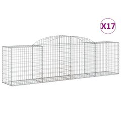 vidaXL kaarekujulised gabioonkorvid 17 tk, 300x50x80/100 cm, raud hind ja info | Aiad ja tarvikud | kaup24.ee