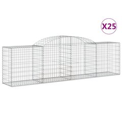 vidaXL kaarekujulised gabioonkorvid 25 tk, 300x50x80/100 cm, raud hind ja info | Aiad ja tarvikud | kaup24.ee