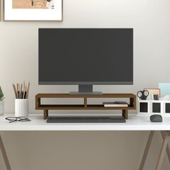 vidaXL monitorialus, meepruun, 60 x 27 x 14 cm, männipuit цена и информация | Кронштейны для монитора | kaup24.ee