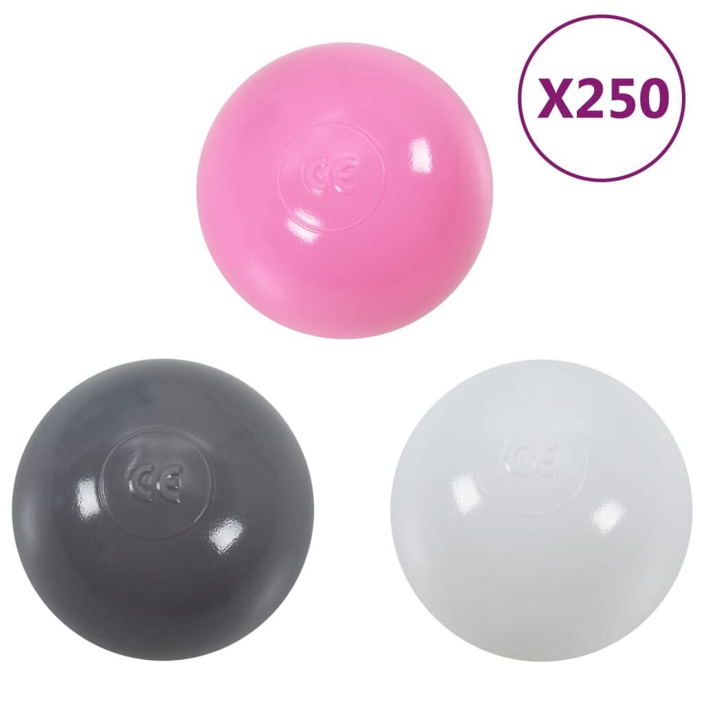 vidaXL printsessi mängutelk, 250 palli, roosa, 133 x 140 cm hind ja info | Mänguväljakud, mängumajad | kaup24.ee