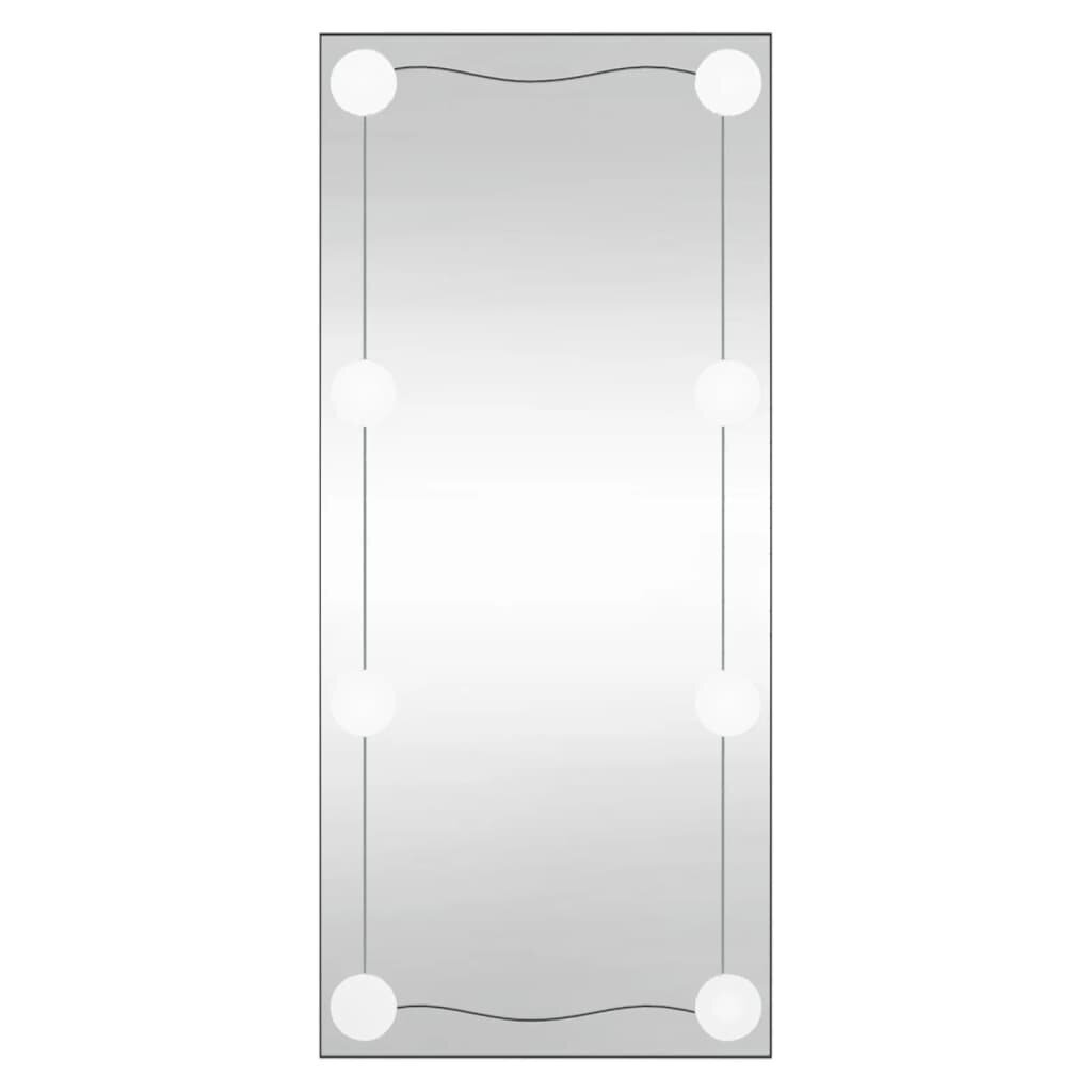 vidaXL seinapeegel LED-tuledega, 40x80 cm, klaas, ristkülik hind ja info | Peeglid | kaup24.ee