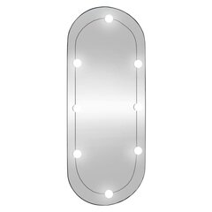 vidaXL seinapeegel LED-tuledega, 40x90 cm, klaas, ovaalne hind ja info | Peeglid | kaup24.ee