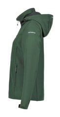 Женская softshell куртка Icepeak BRENHAM, темно-зеленая цена и информация | Женские куртки | kaup24.ee