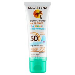 Защитный крем для тела от солнца для младенцев и детей Kolastyna SPF50, 75 мл цена и информация | Косметика для мам и детей | kaup24.ee