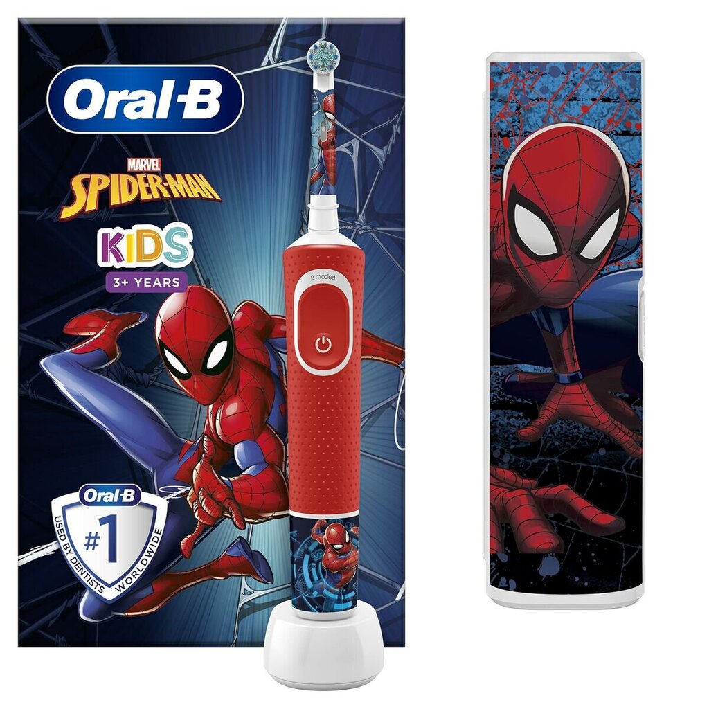 Elektriline hambahari Oral-B D100 Kids Spiderman цена и информация | Elektrilised hambaharjad | kaup24.ee