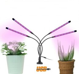 4 x taimekasvu lamp 60 LED taimer + pult hind ja info | Nutipotid ja taimelambid | kaup24.ee