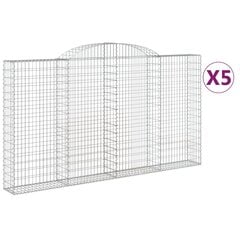 vidaXL kaarekujulised gabioonkorvid 5 tk, 300x30x160/180 cm, raud hind ja info | Aiad ja tarvikud | kaup24.ee