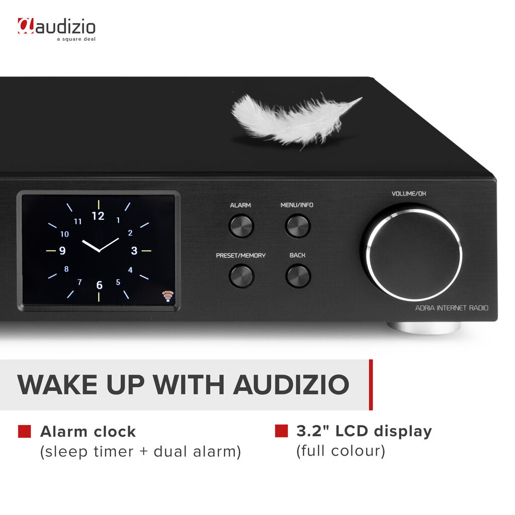 Audizio Adria internetiraadio vastuvõtja DAB+/FM must цена и информация | Raadiod ja äratuskellad | kaup24.ee