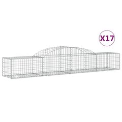 vidaXL kaarekujulised gabioonkorvid 17 tk, 300x50x40/60 cm, raud hind ja info | Aiad ja tarvikud | kaup24.ee