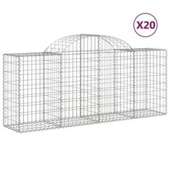 vidaXL kaarekujulised gabioonkorvid 20, 200x50x80/100cm tsingitud raud hind ja info | Aiad ja tarvikud | kaup24.ee