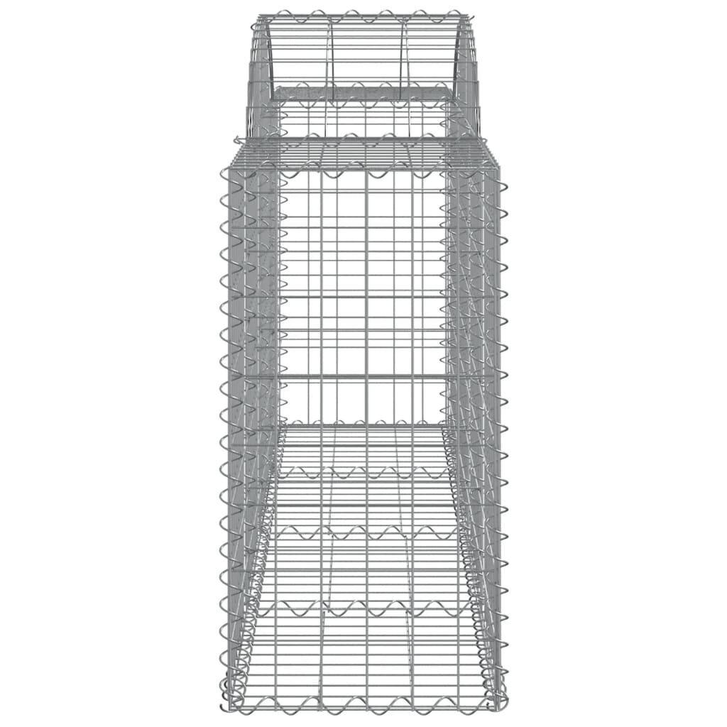 vidaXL kaarekujulised gabioonkorvid 12, 200x50x80/100cm tsingitud raud цена и информация | Aiad ja tarvikud | kaup24.ee