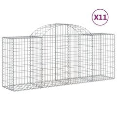 vidaXL kaarekujulised gabioonkorvid 11, 200x50x80/100cm tsingitud raud hind ja info | Aiad ja tarvikud | kaup24.ee