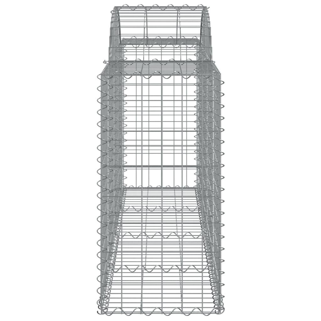 vidaXL kaarekujulised gabioonkorvid 8, 200x50x80/100 cm tsingitud raud цена и информация | Aiad ja tarvikud | kaup24.ee