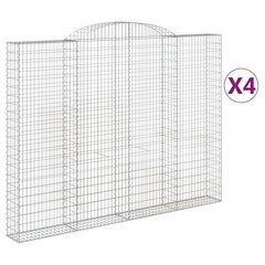 vidaXL kaarekujulised gabioonkorvid 4 tk, 300x30x220/240 cm, raud hind ja info | Aiad ja tarvikud | kaup24.ee