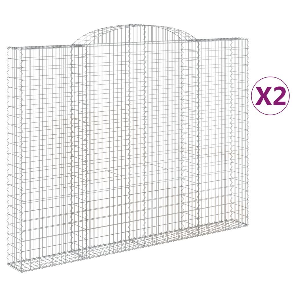 vidaXL kaarekujulised gabioonkorvid 2 tk, 300x30x220/240 cm, raud hind ja info | Aiad ja tarvikud | kaup24.ee