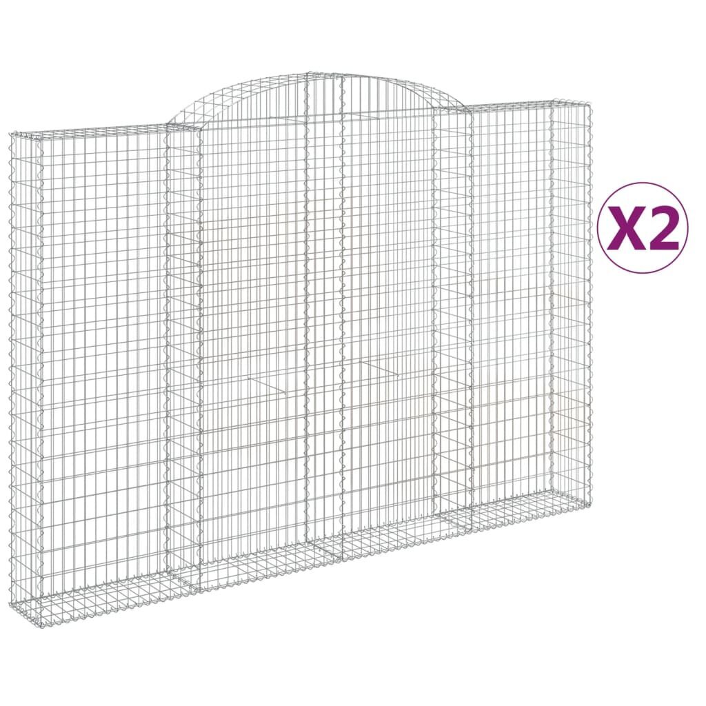 vidaXL kaarekujulised gabioonkorvid 2 tk, 300x30x200/220 cm, raud цена и информация | Aiad ja tarvikud | kaup24.ee