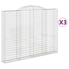 vidaXL kaarekujulised gabioonkorvid 3 tk, 300x30x220/240 cm, raud hind ja info | Aiad ja tarvikud | kaup24.ee