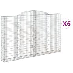 vidaXL kaarekujulised gabioonkorvid 6 tk, 300x30x180/200 cm, raud hind ja info | Aiad ja tarvikud | kaup24.ee