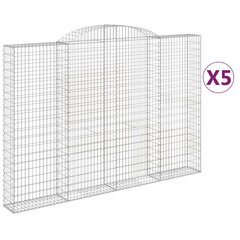 vidaXL kaarekujulised gabioonkorvid 5 tk, 300x30x200/220 cm, raud hind ja info | Aiad ja tarvikud | kaup24.ee