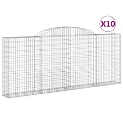 vidaXL kaarekujulised gabioonkorvid 10 tk, 300x30x120/140 cm, raud hind ja info | Aiad ja tarvikud | kaup24.ee