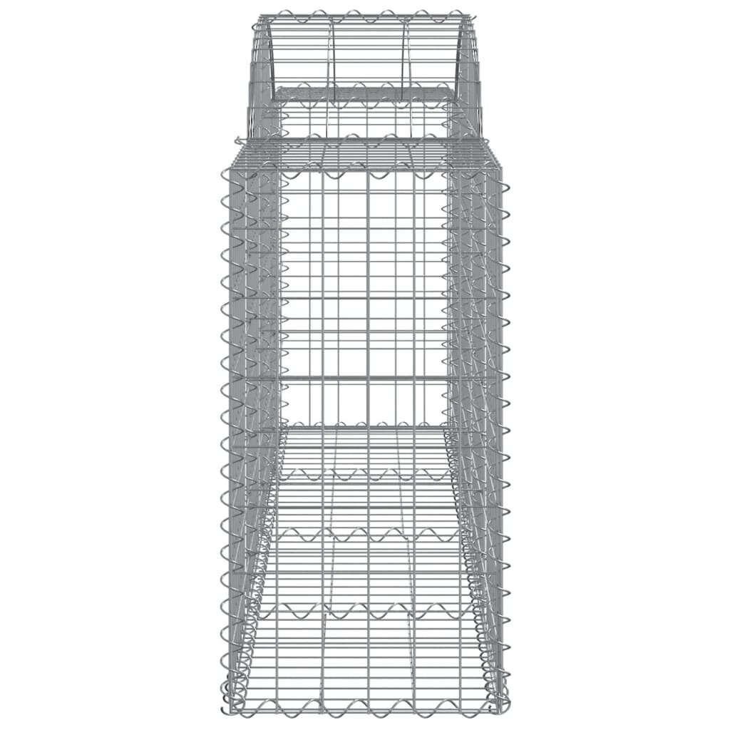 vidaXL kaarekujulised gabioonkorvid 6, 200x50x80/100 cm tsingitud raud hind ja info | Aiad ja tarvikud | kaup24.ee