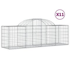 vidaXL kaarekujulised gabioonkorvid 11 tk, 200x50x60/80 cm, raud hind ja info | Aiad ja tarvikud | kaup24.ee