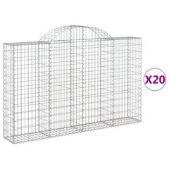 vidaXL kaarekujulised gabioonkorvid 20 tk, 200x30x120/140 cm, raud hind ja info | Aiad ja tarvikud | kaup24.ee