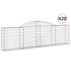 vidaXL kaarekujulised gabioonkorvid 20 tk, 300x30x80/100 cm, raud hind ja info | Aiad ja tarvikud | kaup24.ee