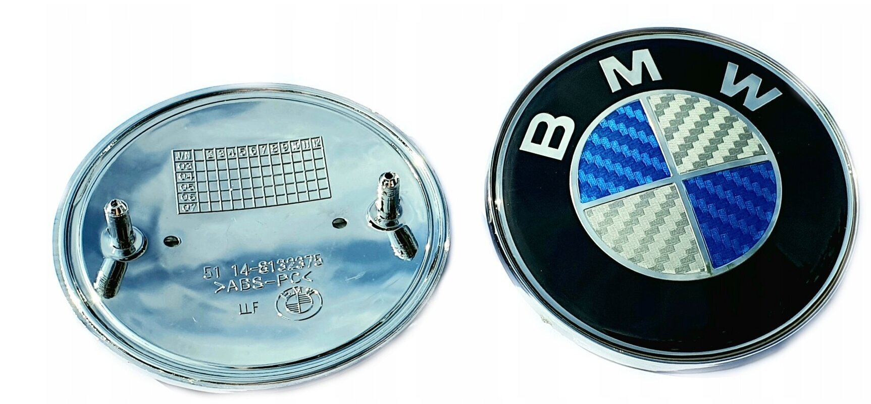 BMW embleem, 82 mm (süsiniku imitatsioon) цена и информация | Lisaseadmed | kaup24.ee