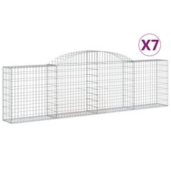 vidaXL kaarekujulised gabioonkorvid 7 tk, 300x30x80/100 cm, raud hind ja info | Aiad ja tarvikud | kaup24.ee