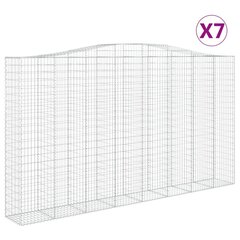 vidaXL kaarekujulised gabioonkorvid 7 tk, 400x50x220/240 cm, raud hind ja info | Aiad ja tarvikud | kaup24.ee