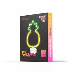 Neoon LED dekoor alusel Pineapple, kollane-roheline NNE05 цена и информация | Настольная лампа | kaup24.ee