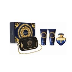 Набор для женщин Versace Dylan Blue Femme: EDP 100 мл + гель для душа 100 мл + лосьон для тела 100 мл + косметика цена и информация | Versace Духи, косметика | kaup24.ee