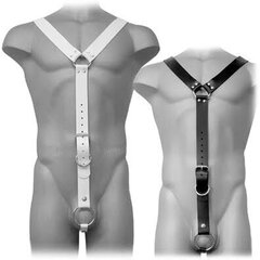 LEATHER BODY HARNESS MEN WHITE цена и информация | БДСМ и фетиш | kaup24.ee